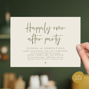 Gelukkig Na Elkaar Feest Moderne Trouwreceptie Kaart