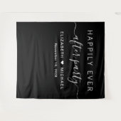 Gelukkig Na Feest Fotohokje Zwart Wandkleed (Voorkant (horizontaal))