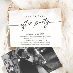 Gelukkig Na Feest Scriptie Huwelijk Elopement Kaart