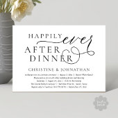 Gelukkig na het diner, Bruiloft Elopement Feest Kaart