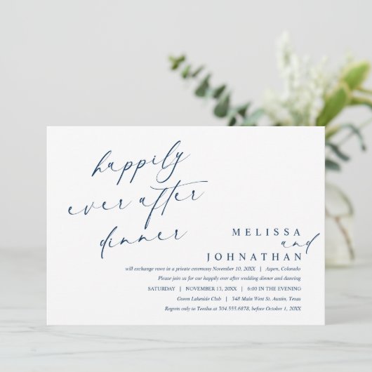 Gelukkig na het diner en dansen kaart (Staand voorkant)