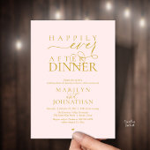 Gelukkig na het diner Moderne bruiloftsreceptie Kaart