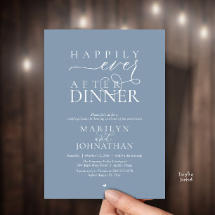 Gelukkig na het diner Moderne bruiloftsreceptie Kaart