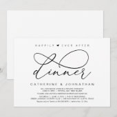 Gelukkig Na Het Diner, Moderne Romantische Feest Kaart (Voorkant / Achterkant)