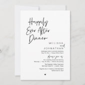 Gelukkig Na het Diner Moderne Trouwfeest Kaart (Voorkant)