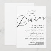 Gelukkig na het diner Romantisch Huwelijk Kaart (Voorkant / Achterkant)