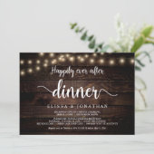 Gelukkig na het diner, slingerlicht, weglopen kaart (Staand voorkant)