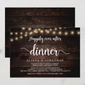 Gelukkig na het diner, slingerlicht, weglopen kaart (Voorkant / Achterkant)