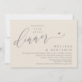 Gelukkig na het diner Trouw Hart Kaart (Voorkant)