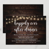 Gelukkig na het diner, trouwen zonder gasten kaart (Voorkant / Achterkant)