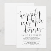 Gelukkig na het diner, trouwen zonder publiek kaart (Voorkant / Achterkant)