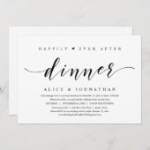 Gelukkig na het diner, trouwfeest met ontvluchting kaart (Voorkant / Achterkant)