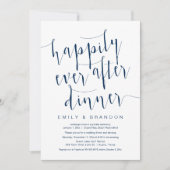 Gelukkig na het diner, trouwfeest uitnodiging (Voorkant)