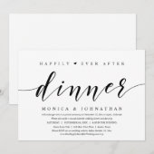 Gelukkig na het diner, trouwfeest voor gevluchte s kaart (Voorkant / Achterkant)