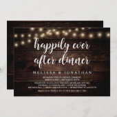 Gelukkig na het diner, trouwvlucht kaart (Voorkant / Achterkant)