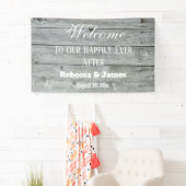 Gelukkig na het huwelijk van elk land welkom spandoek (Insitu)