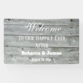 Gelukkig na het huwelijk van elk land welkom spandoek (Horizontaal)