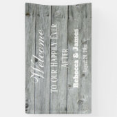 Gelukkig na het huwelijk van elk land welkom spandoek (Verticaal)