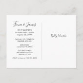 Gelukkig Na Ontvangst Trouwreceptie Uitnodiging Briefkaart (Achterkant)