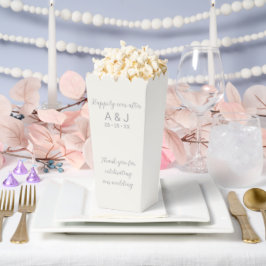 Gelukkig Na Pearl Wit Zilveren Monogram Bedankdoosjes