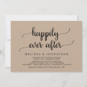 Gelukkig Na Trouwen Trouwdag Feest Uitnodiging (Voorkant)