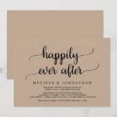 Gelukkig Na Trouwen Trouwdag Feest Uitnodiging (Voorkant / Achterkant)