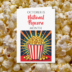 Gelukkig Nationale Popcornmaand! Oktober Kaart