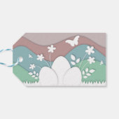 Gelukkig natuur schattige cartoons cadeaulabel (Achterkant Horizontaal)