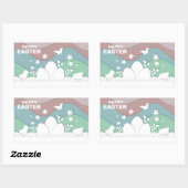 Gelukkig natuur schattige cartoons rechthoekige sticker (Vel)