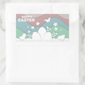 Gelukkig natuur schattige cartoons rechthoekige sticker (Tas)