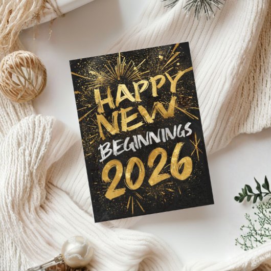 Gelukkig nieuw begin 2026 kaart