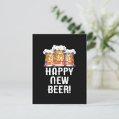 GELUKKIG NIEUW BIER! Oudejaarsavond feest Drink Informatiekaartje (Staand voorkant)