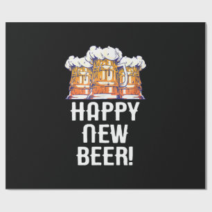 GELUKKIG NIEUW BIJ! Oud en Nieuw Feest Drinken Cadeaupapier