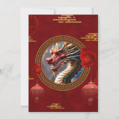 Gelukkig nieuw chinees draak jaar kaart (Achterkant)