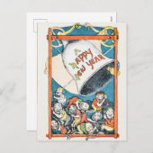 Gelukkig nieuw feestdagenkaart (Voorkant / Achterkant)