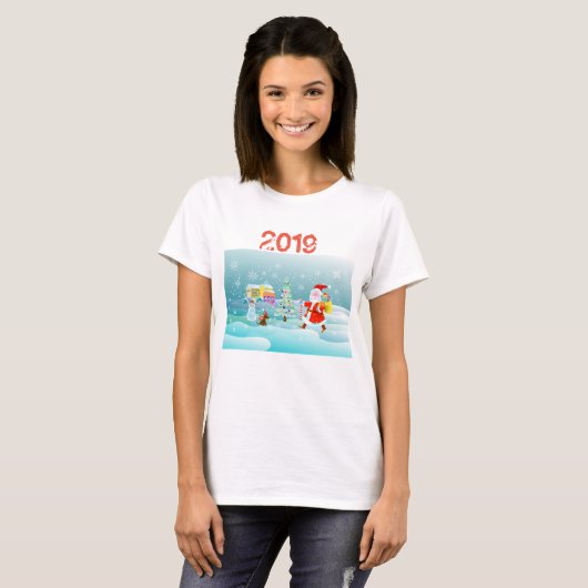 gelukkig nieuw jaar 2019 t-shirt (Voorkant volledig)