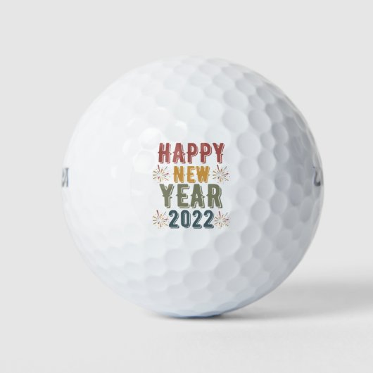 gelukkig nieuw jaar 2022 golfballen (Voorkant)