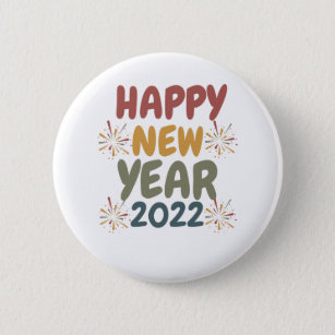 gelukkig nieuw jaar 2022 ronde button 5,7 cm
