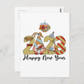 gelukkig nieuw jaar 2023 briefkaart (Voorkant / Achterkant)