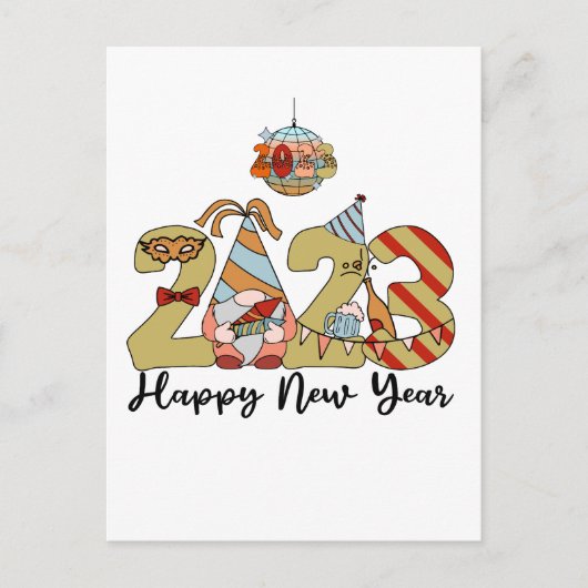 gelukkig nieuw jaar 2023 briefkaart (Voorkant)