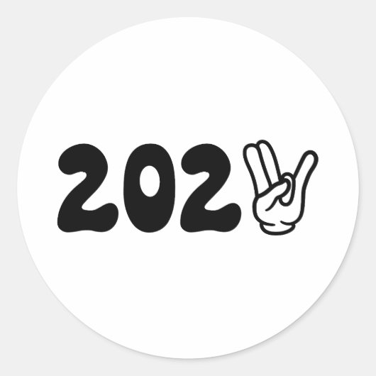 Gelukkig nieuw jaar 2023 ronde sticker (Voorkant)