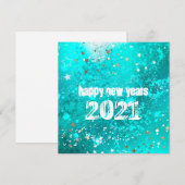 Gelukkig nieuw jaar 2023 turquoise feestdagenkaart (Voorkant / Achterkant)