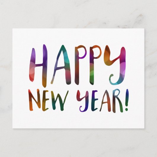 gelukkig nieuw jaar bokeh feestdagenkaart (Voorkant)