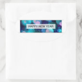 gelukkig nieuw jaar ( bokeh ) ovale sticker (Tas)