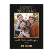 gelukkig nieuw jaar foto van zwarte en goudklasse