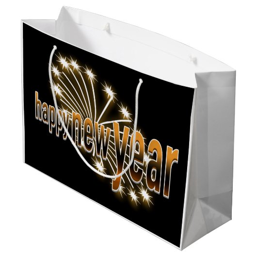 Gelukkig nieuw jaar Grote cadeautas (Achterkant Gekanteld)