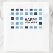 gelukkig nieuw jaar ( mod - vierkantjes ) rechthoekige sticker (Tas)