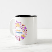 gelukkig nieuw jaar ontwerp mok (Voorkant links)