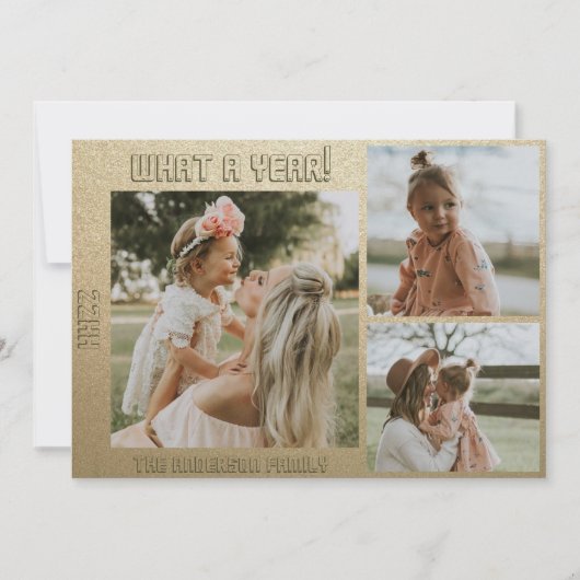 Gelukkig nieuw jaar Persoonlijke foto en tekst Feestdagenkaart (Voorkant)