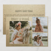 Gelukkig nieuw jaar Persoonlijke foto en tekst Feestdagenkaart (Voorkant / Achterkant)